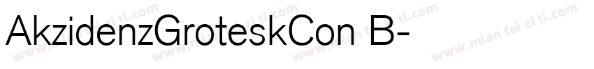 AkzidenzGroteskCon B字体转换